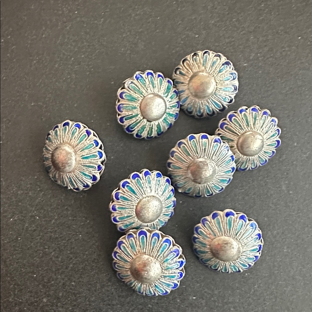 Rare Bundle of Enamel Flower Beads